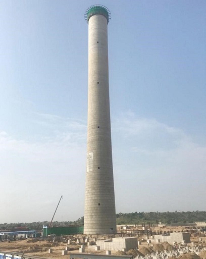 巴基斯坦塔爾項(xiàng)目煙囪、冷卻塔澆筑順利完成